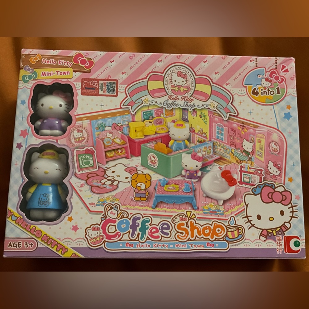 Hello Kitty Pink and White Cafe Playset with Colorful Accessories